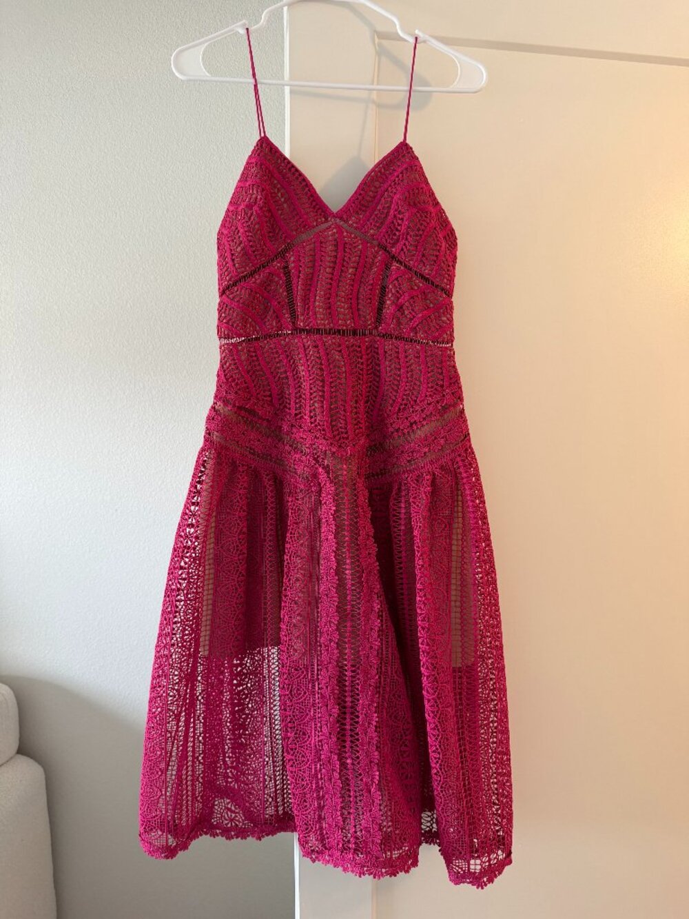 Self portrait pink dress, size US 6.